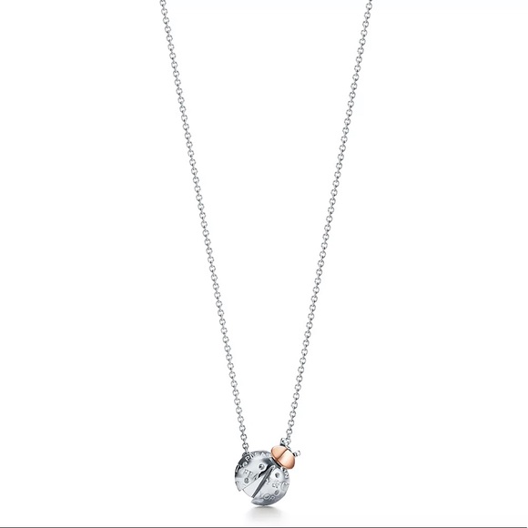 Tiffany & Co. Jewelry - New in Box Tiffany & Co Ladybug Pendant in Sterling Silver and Rose Gold